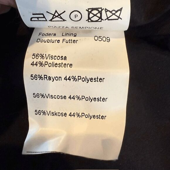 Piazza Sempione Textured Black Dress Velvet and Tweeded Back Zip Size 6 (IT 42) - Picture 11 of 16